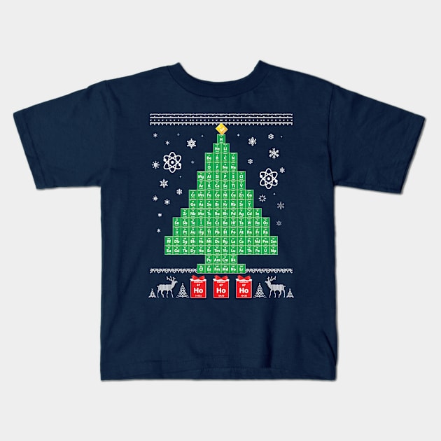 Chemistree Science Christmas Tree Kids T-Shirt by Rebus28